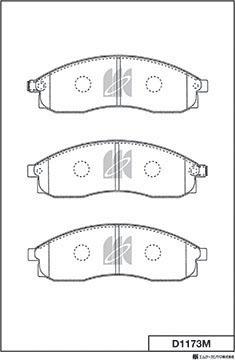 MK Kashiyama D1173M - Bremžu uzliku kompl., Disku bremzes www.autospares.lv