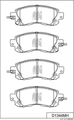 MK Kashiyama D1344MH - Bremžu uzliku kompl., Disku bremzes www.autospares.lv