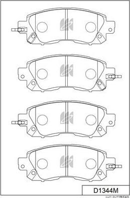 MK Kashiyama D1344M - Bremžu uzliku kompl., Disku bremzes www.autospares.lv