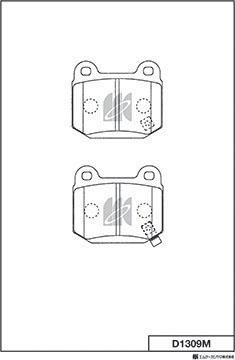 MK Kashiyama D1309M - Brake Pad Set, disc brake www.autospares.lv