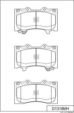 MK Kashiyama D1318MH - Bremžu uzliku kompl., Disku bremzes www.autospares.lv