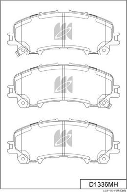 MK Kashiyama D1336MH - Bremžu uzliku kompl., Disku bremzes www.autospares.lv