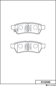 MK Kashiyama D1323M - Bremžu uzliku kompl., Disku bremzes www.autospares.lv