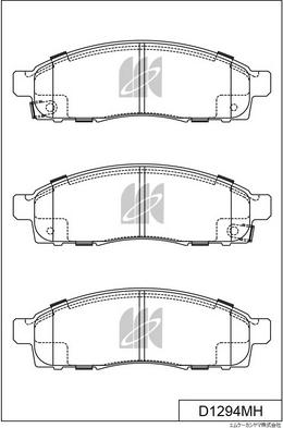 MK Kashiyama D1294MH - Bremžu uzliku kompl., Disku bremzes www.autospares.lv