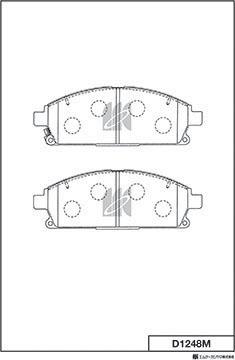 MK Kashiyama D1248M - Bremžu uzliku kompl., Disku bremzes www.autospares.lv