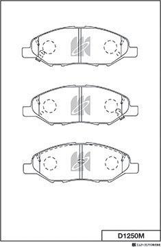 MK Kashiyama D1250M - Bremžu uzliku kompl., Disku bremzes www.autospares.lv