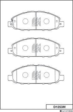 MK Kashiyama D1253M - Bremžu uzliku kompl., Disku bremzes www.autospares.lv