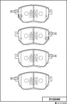 MK Kashiyama D1264M - Brake Pad Set, disc brake www.autospares.lv