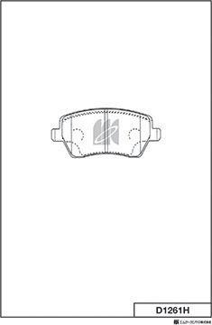 MK Kashiyama D1261H - Тормозные колодки, дисковые, комплект www.autospares.lv