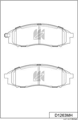 MK Kashiyama D1263MH - Bremžu uzliku kompl., Disku bremzes www.autospares.lv