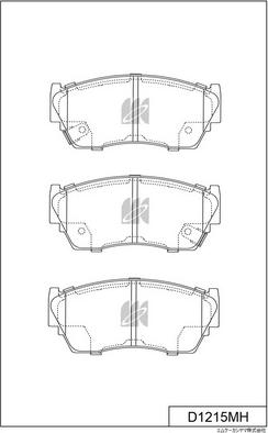 MK Kashiyama D1215MH - Brake Pad Set, disc brake www.autospares.lv