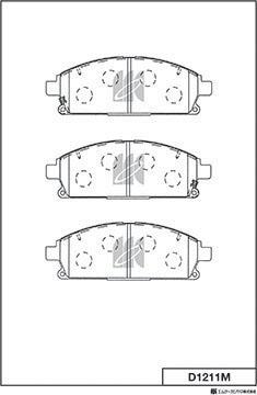 MK Kashiyama D1211M - Brake Pad Set, disc brake www.autospares.lv