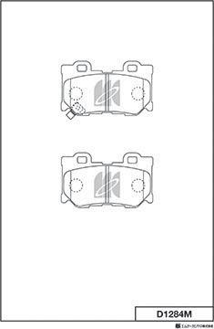 MK Kashiyama D1284M - Bremžu uzliku kompl., Disku bremzes www.autospares.lv