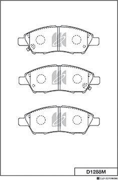 MK Kashiyama D1288M - Bremžu uzliku kompl., Disku bremzes www.autospares.lv