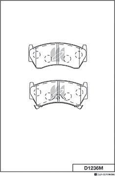 MK Kashiyama D1236M - Brake Pad Set, disc brake www.autospares.lv