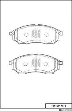 MK Kashiyama D1231MH - Bremžu uzliku kompl., Disku bremzes www.autospares.lv