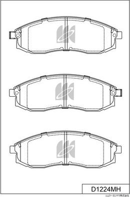 MK Kashiyama D1224MH - Brake Pad Set, disc brake www.autospares.lv