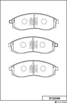 MK Kashiyama D1224M - Brake Pad Set, disc brake www.autospares.lv