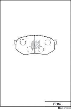 MK Kashiyama D3043 - Тормозные колодки, дисковые, комплект www.autospares.lv