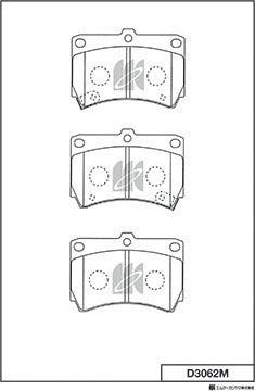 MK Kashiyama D3062M - Bremžu uzliku kompl., Disku bremzes www.autospares.lv