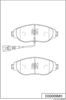 MK Kashiyama D30009MH - Bremžu uzliku kompl., Disku bremzes www.autospares.lv