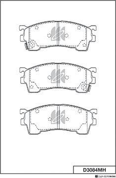 MK Kashiyama D3084MH - Brake Pad Set, disc brake www.autospares.lv