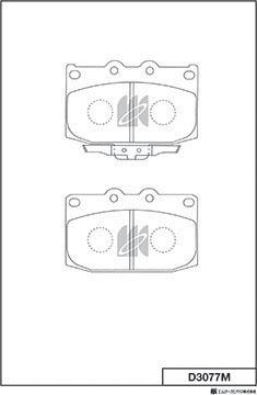 MK Kashiyama D3077M - Bremžu uzliku kompl., Disku bremzes www.autospares.lv