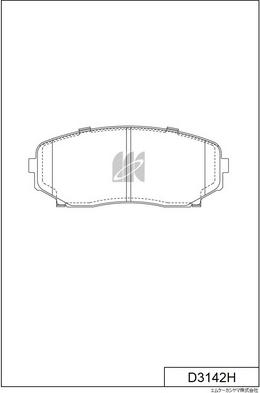 MK Kashiyama D3142H - Тормозные колодки, дисковые, комплект www.autospares.lv