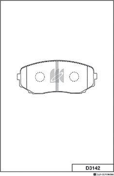 MK Kashiyama D3142 - Тормозные колодки, дисковые, комплект www.autospares.lv