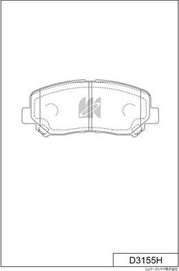 MK Kashiyama D3155H - Brake Pad Set, disc brake www.autospares.lv