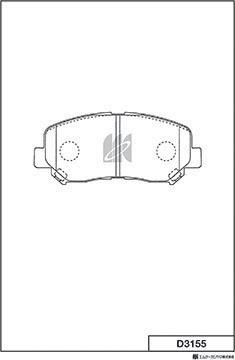 MK Kashiyama D3155 - Brake Pad Set, disc brake www.autospares.lv