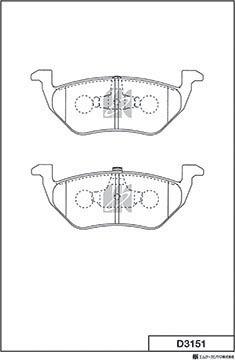 MK Kashiyama D3151 - Bremžu uzliku kompl., Disku bremzes www.autospares.lv