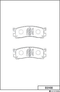 MK Kashiyama D3100 - Bremžu uzliku kompl., Disku bremzes www.autospares.lv