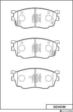 MK Kashiyama D3101M - Bremžu uzliku kompl., Disku bremzes www.autospares.lv