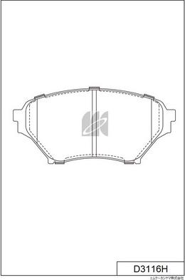 MK Kashiyama D3116H - Bremžu uzliku kompl., Disku bremzes www.autospares.lv