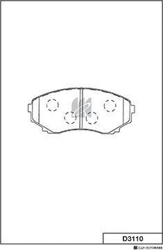 MK Kashiyama D3110 - Brake Pad Set, disc brake www.autospares.lv