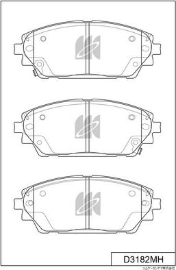 MK Kashiyama D3182MH - Bremžu uzliku kompl., Disku bremzes www.autospares.lv