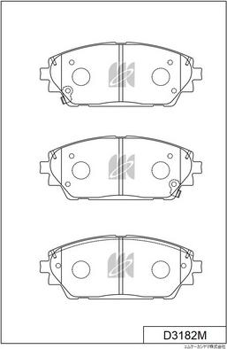 MK Kashiyama D3182M - Bremžu uzliku kompl., Disku bremzes www.autospares.lv