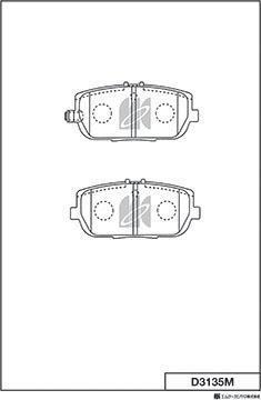 MK Kashiyama D3135M - Bremžu uzliku kompl., Disku bremzes www.autospares.lv