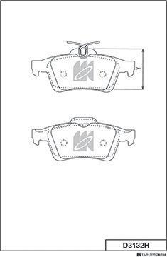 MK Kashiyama D3132H - Тормозные колодки, дисковые, комплект www.autospares.lv