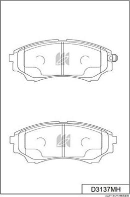 MK Kashiyama D3137MH - Bremžu uzliku kompl., Disku bremzes www.autospares.lv