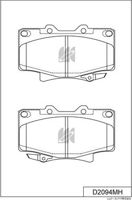 MK Kashiyama D2094MH - Bremžu uzliku kompl., Disku bremzes www.autospares.lv