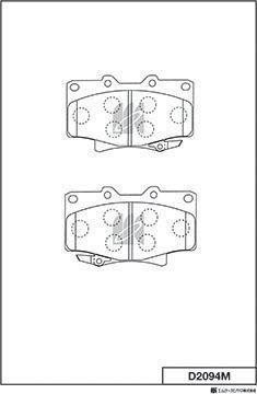 MK Kashiyama D2094M - Bremžu uzliku kompl., Disku bremzes www.autospares.lv