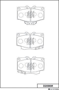 MK Kashiyama D2096M - Bremžu uzliku kompl., Disku bremzes www.autospares.lv