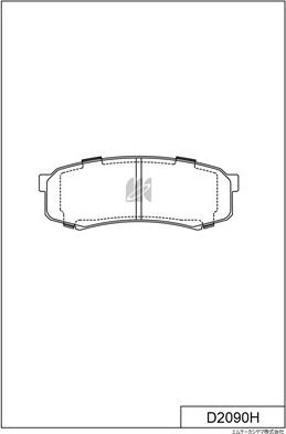 MK Kashiyama D2090H - Brake Pad Set, disc brake www.autospares.lv