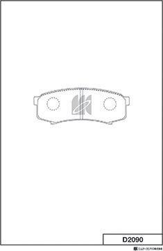 MK Kashiyama D2090 - Brake Pad Set, disc brake www.autospares.lv