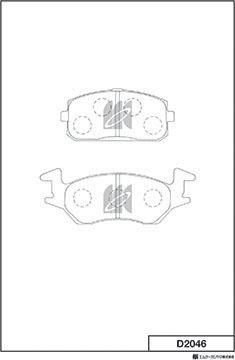 MK Kashiyama D2046 - Brake Pad Set, disc brake www.autospares.lv