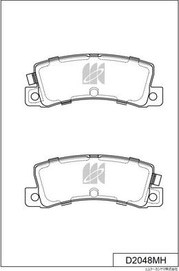 MK Kashiyama D2048MH - Тормозные колодки, дисковые, комплект www.autospares.lv