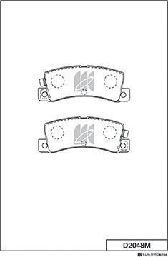 MK Kashiyama D2048M - Тормозные колодки, дисковые, комплект www.autospares.lv