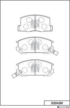 MK Kashiyama D2043M - Bremžu uzliku kompl., Disku bremzes www.autospares.lv